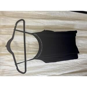 Vintage Black tank with Embellished Neckline by FYLO - Womens M